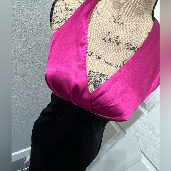 Fredericks of Hollywood Halter Midi Dress with Criss-Cross Straps Two Toned - Picture 9 of 13